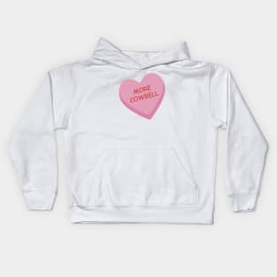 "More Cowbell" Funny Pink Candy Heart T-shirt Kids Hoodie